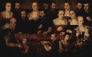 Cesare Vecellio Portrat einer Familie mit orientalischem Teppich Spain oil painting artist